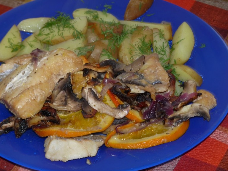 Ryba w pomarańczach