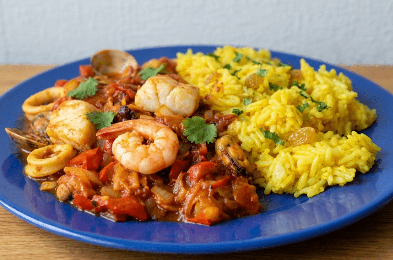Curry z owoców morza