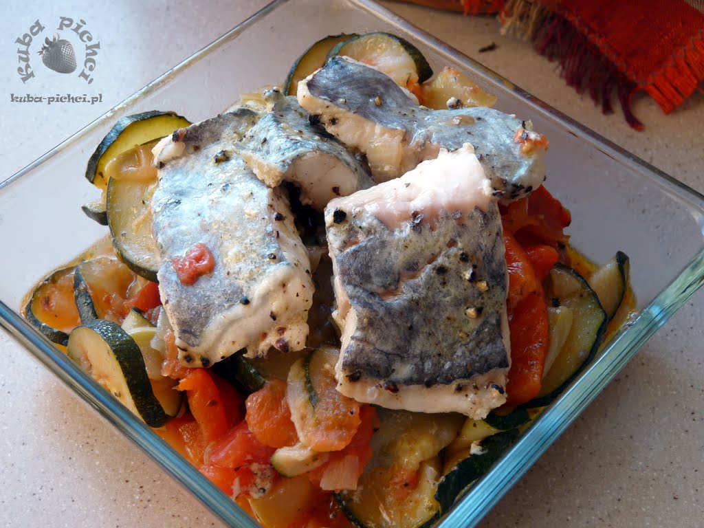 Ratatouille (ratatuj) i ryba z pieca