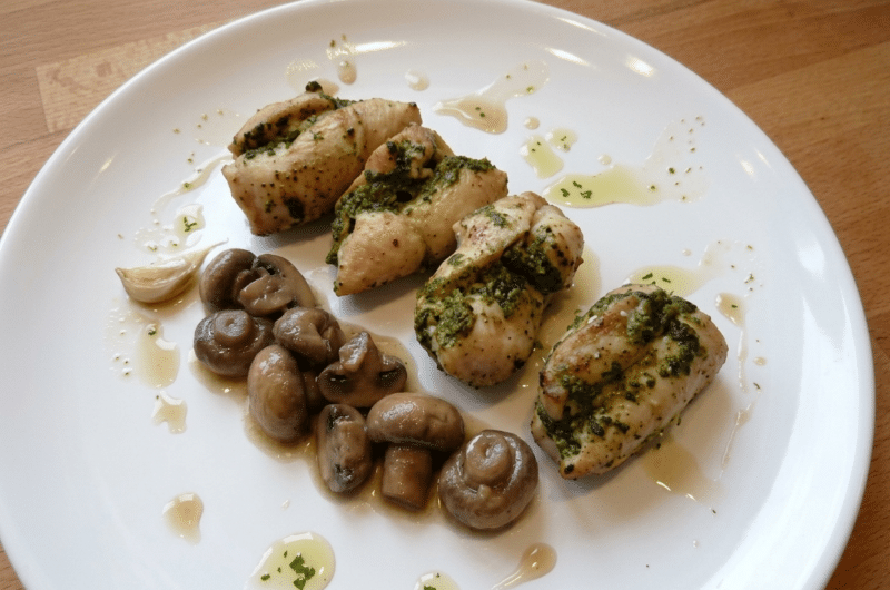 Roladki z kurczaka z pesto