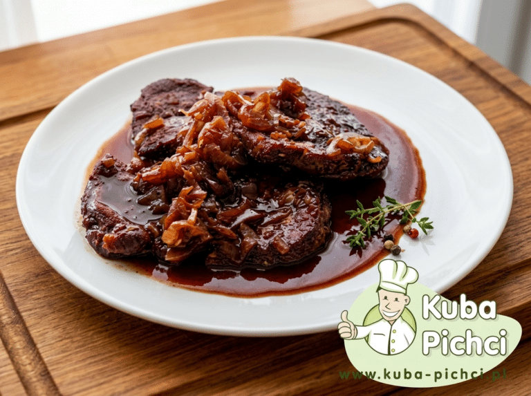 Karkówka pieczona w porto z karmelizowaną cebulą