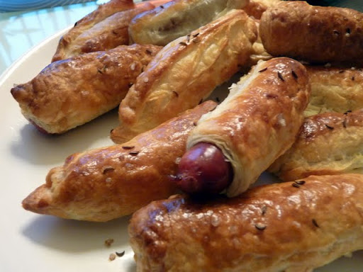 Frankfurterki w cieście francuskim