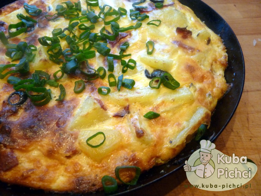 Tortilla z Chorizo i serem Manchego