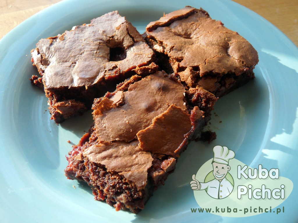 Brownie z truskawkami