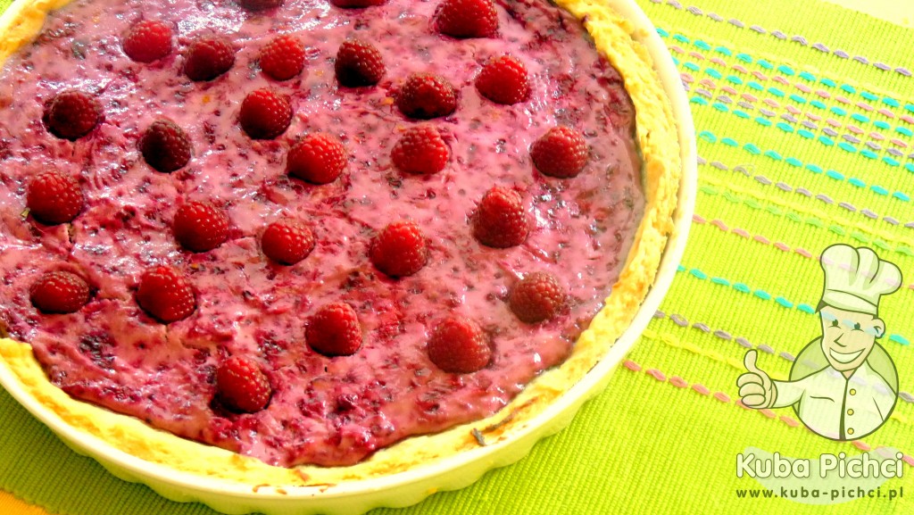 Tarta z malinami