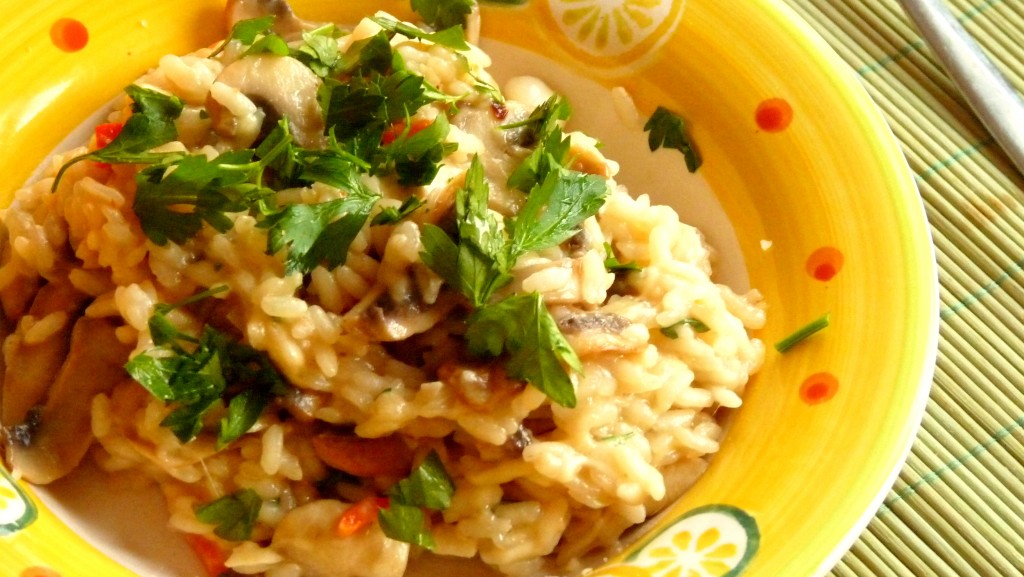 Risotto z pieczarkami